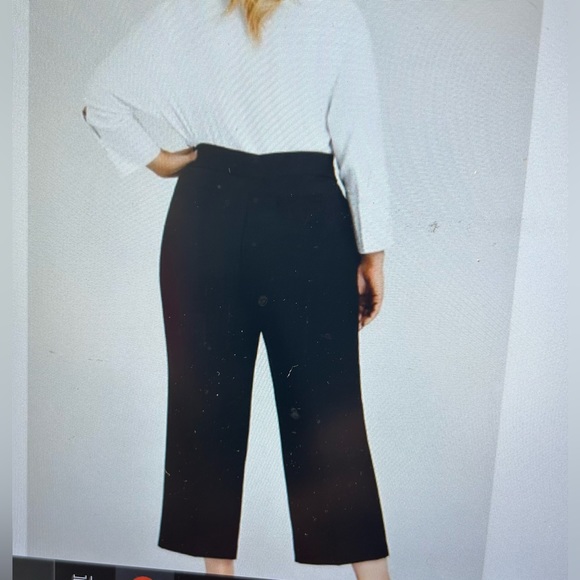 NWT AVENUE PULL ON TUMMY CONTROL BLACK TROUSER ANKLE LENGTH SIZE PETITE 16 - Picture 3 of 9